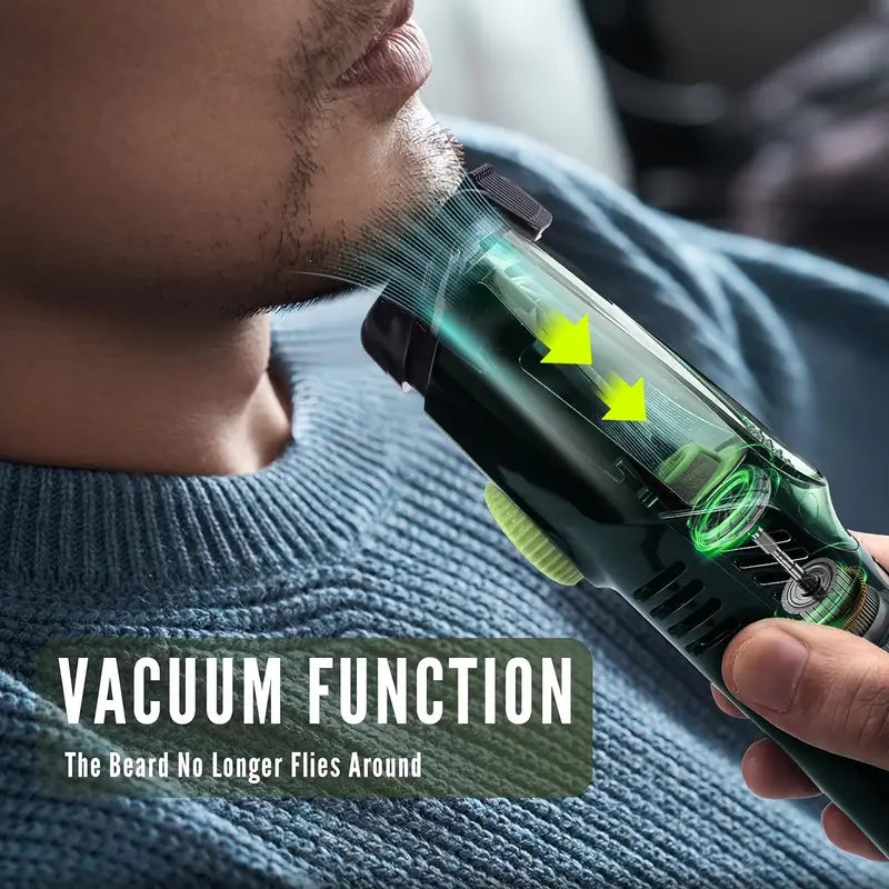 Recortadora con función de autoabsorción de barba y cuerpo para hombres 🧔🏻♂️