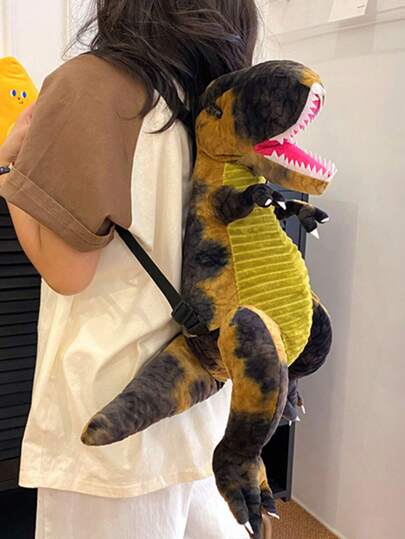 Mochila de Dinosaurio de Felpa con Luz y Sonido mochila realista de dinosaurio de peluche 3D