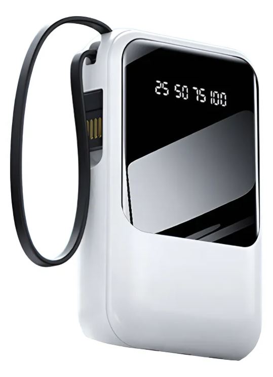 Power Bank Batería Portátil 20000mah carga rápida incorporada con pantalla digital de 4 cables Banco de energía externo