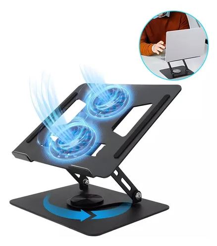 CoolStand™ Pro :🧊⚙️ Soporte con ventilador que cuida tu laptop y tu postura