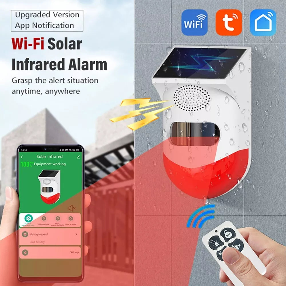 Alarma solar con conexión Wifi + Control remoto