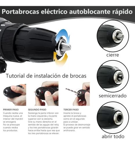 Taladro INALAMBRICO 🧰 Kit De Destornillador Eléctrico 12v