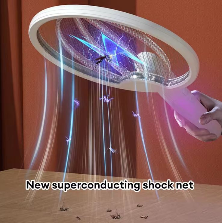 Matamoscas Eléctricos Plegables, Dispositivos Portátiles para Insectos con Función de Atracción de Luz Morada