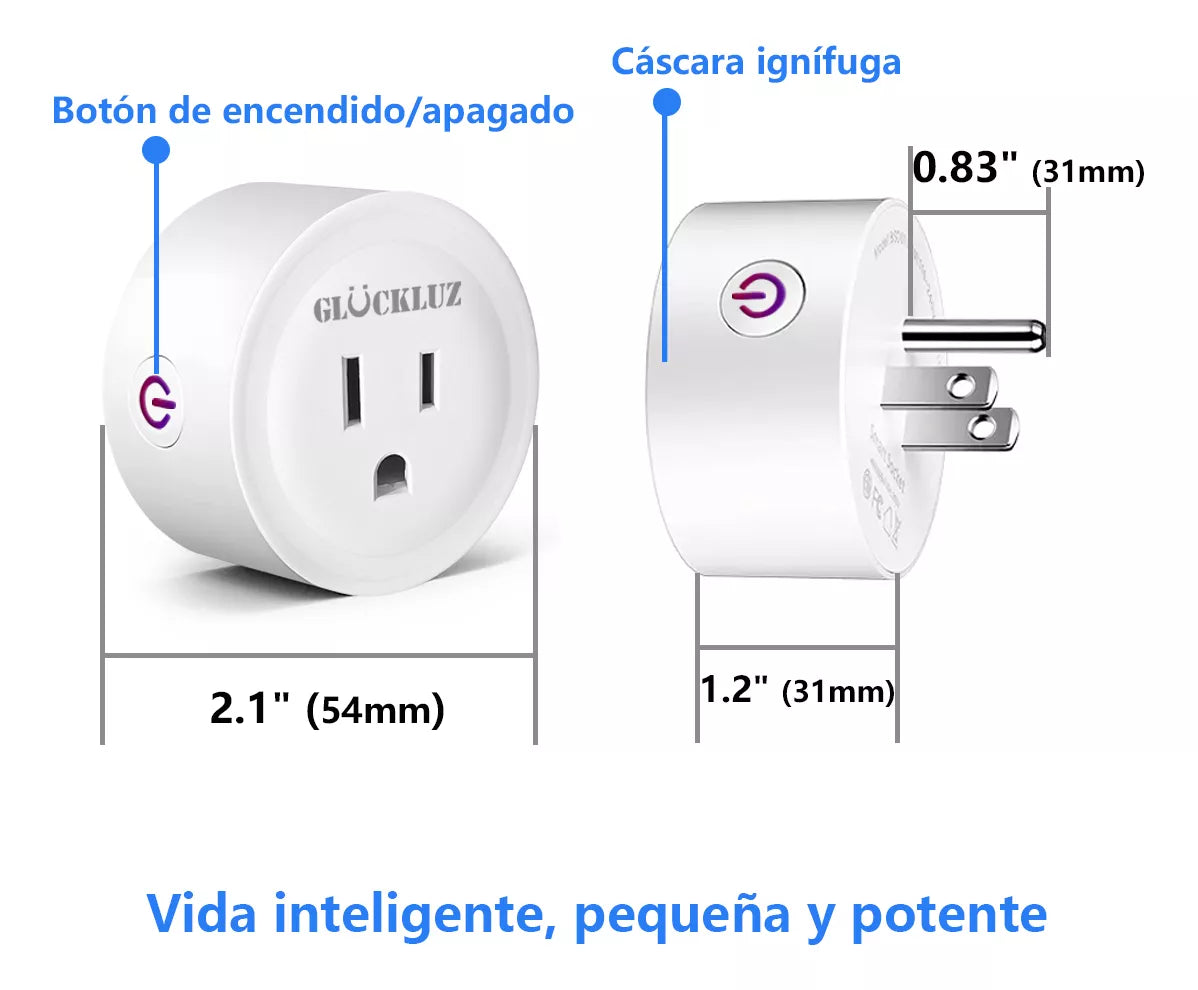 Pack de 2 Enchufes Inteligentes Smart Plug - Alexa - Google Home