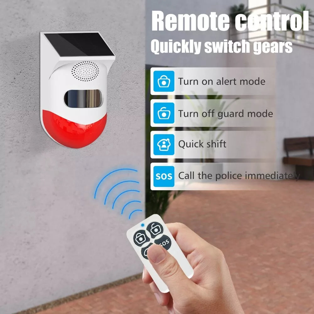 Alarma solar con conexión Wifi + Control remoto