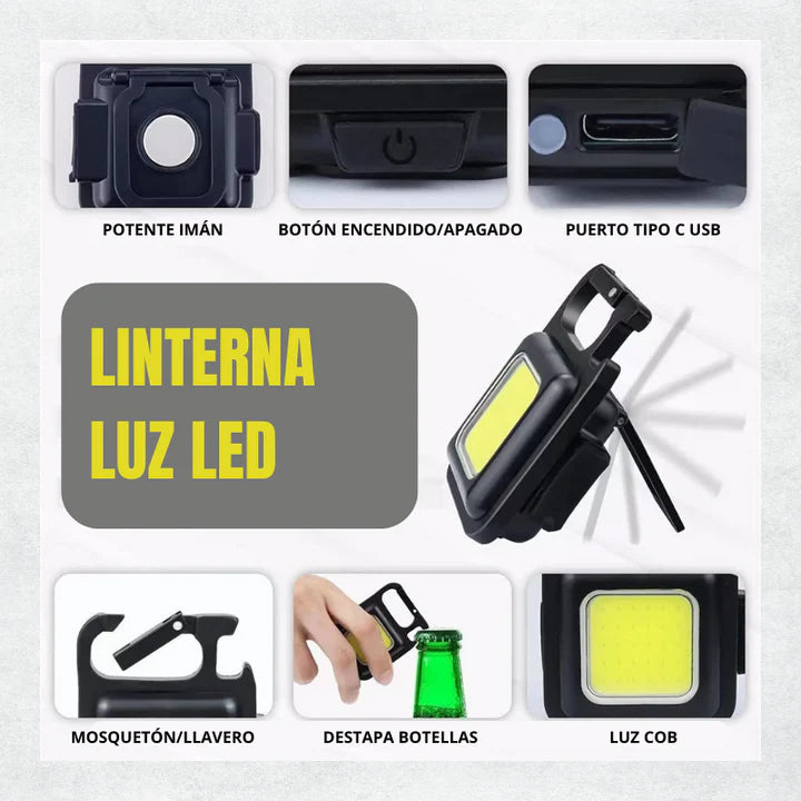 Mini Linterna LED MULTIFNCIONAL de alta potencia