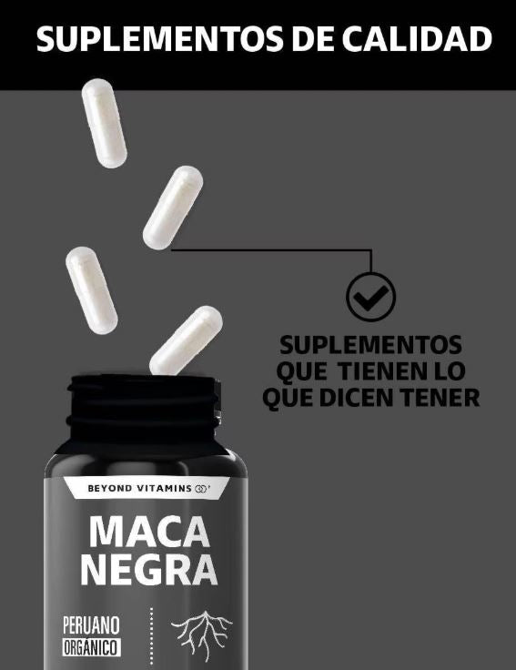 Maca Negra Beyond: Maca Negra 100% Orgánica: Energía, Concentración y Bienestar Natural