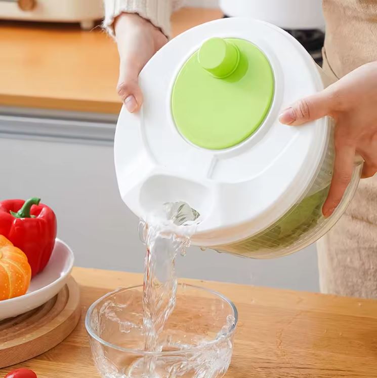 FreshSpin™:El Colador 3 en 1 para Ensaladas Frescas, Frutas y Verduras Siempre Listas 🥗