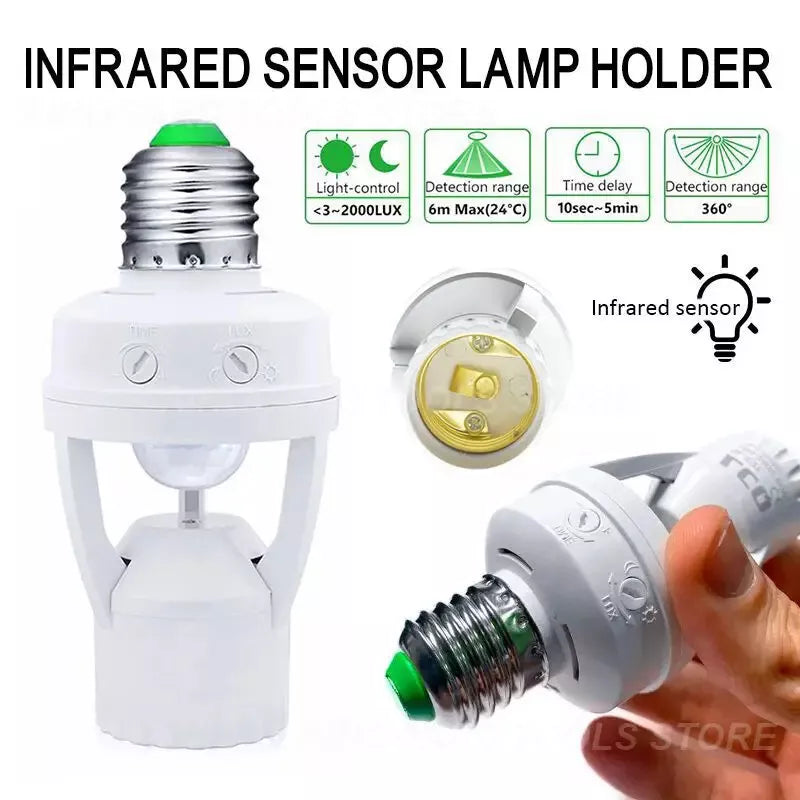 Pack de 4 Porta focos - Lámparas con sensor de movimiento
