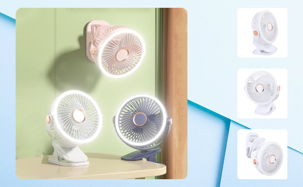Lighting Clamp fan, Ventilador portatil de clip