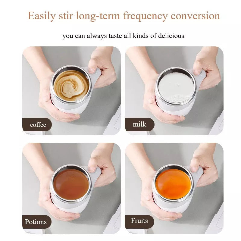 TAZA TERMICA MEZCLADORA CARGA USB 🌪️ BATIDOR AUTOMATICO MULTIUSO $690