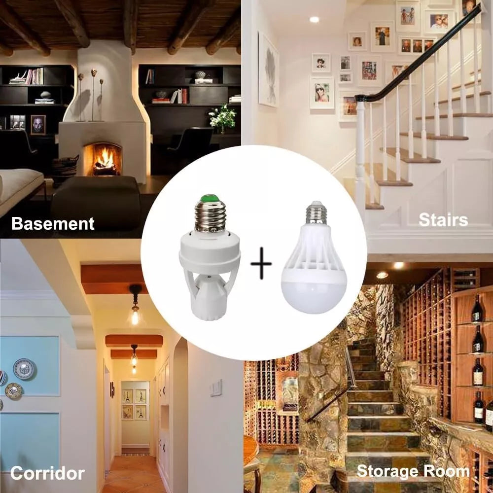 Pack de 4 Porta focos - Lámparas con sensor de movimiento