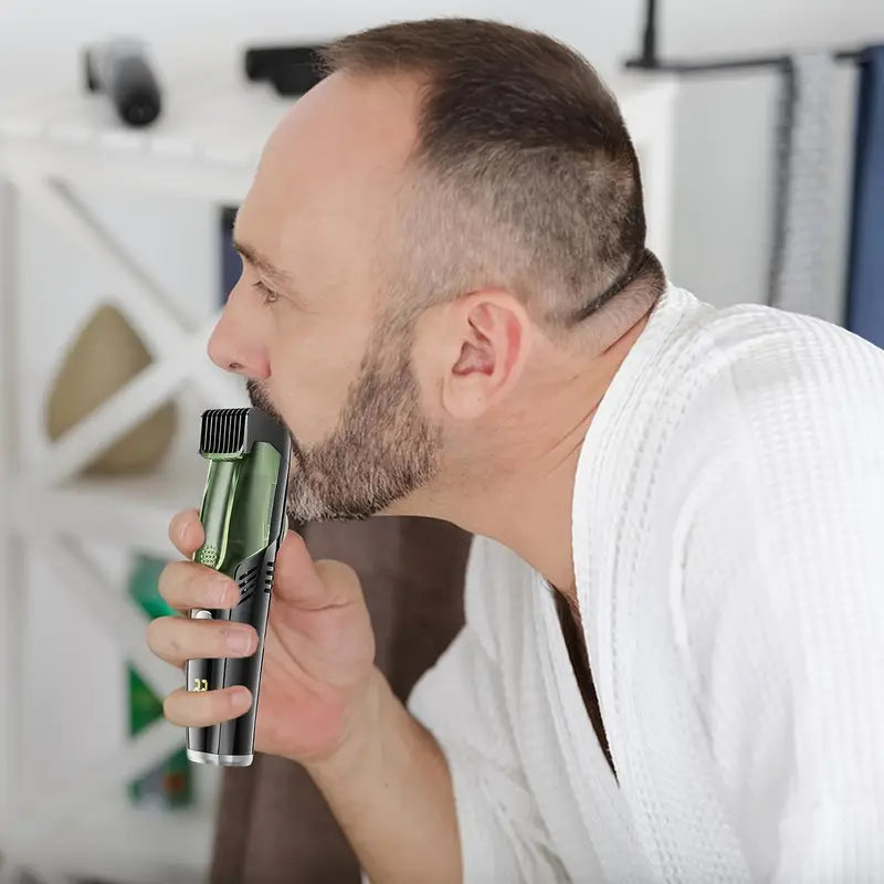 Recortadora con función de autoabsorción de barba y cuerpo para hombres 🧔🏻♂️