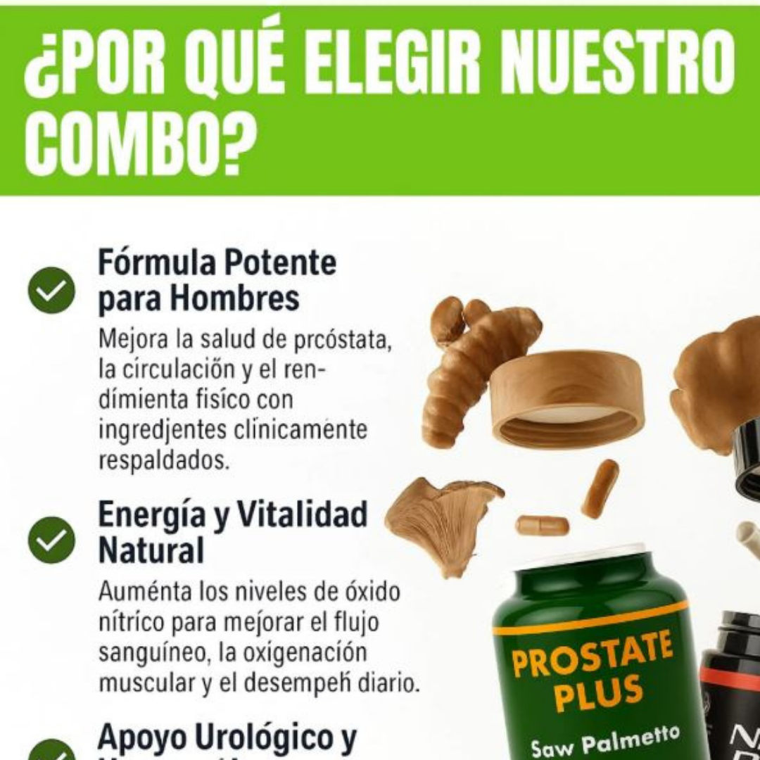 Óxido Nítrico Promax™ + Prostate Health en pack 2x1: Rendimiento, energía y salud masculina
