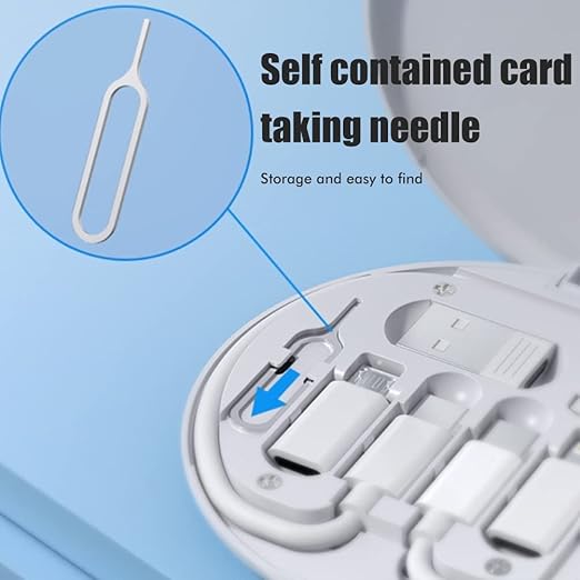 Caja de almacenamiento de cables de datos portátil multifuncional Sin espejo