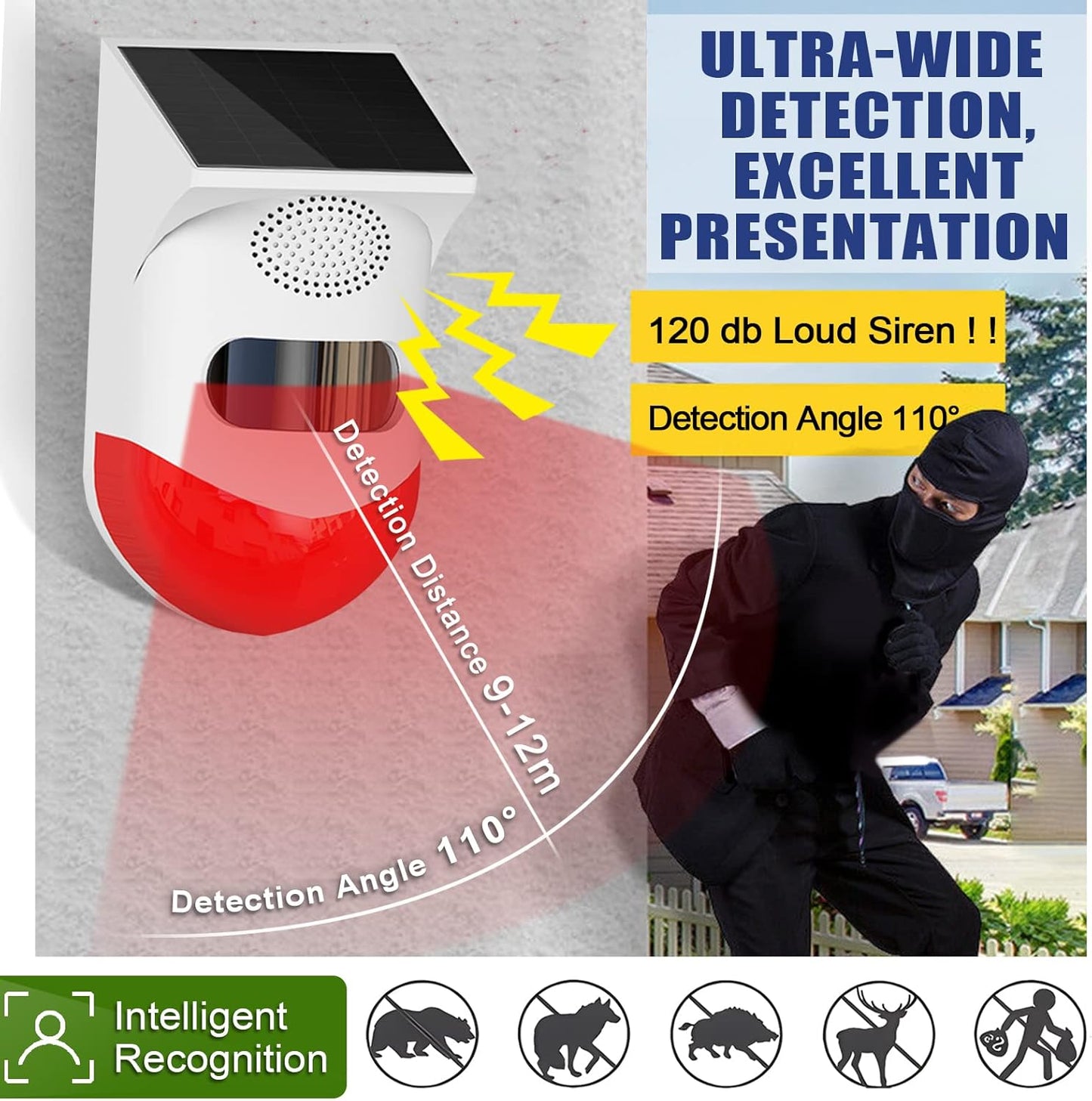 Alarma solar con conexión Wifi + Control remoto