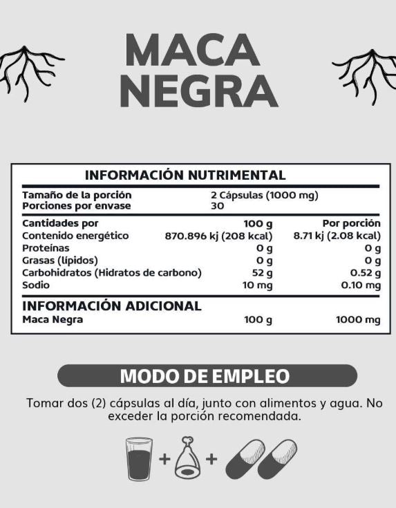 Maca Negra Beyond: Maca Negra 100% Orgánica: Energía, Concentración y Bienestar Natural