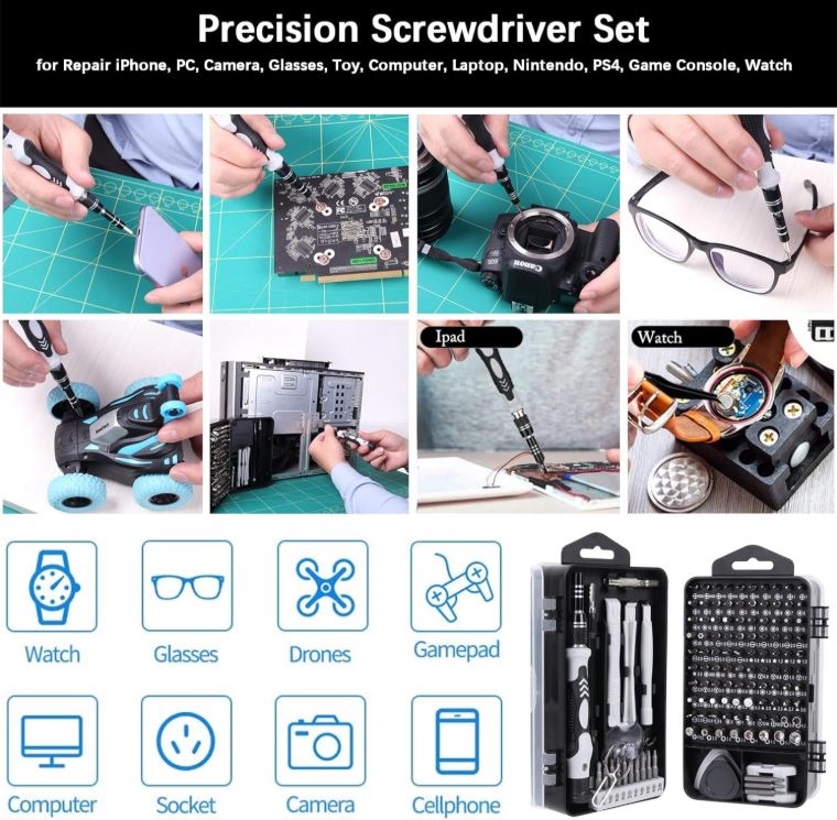 MultiFix Pro™:¡Un solo kit para reparar celulares, relojes, laptops y más!