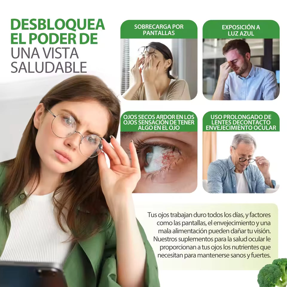Windboss Cuidado de la Vista con Luteína, Zeaxantina, Zinc y Vitaminas C y E – Protección para la Salud Ocular y la Mácula – 90 Cápsulas