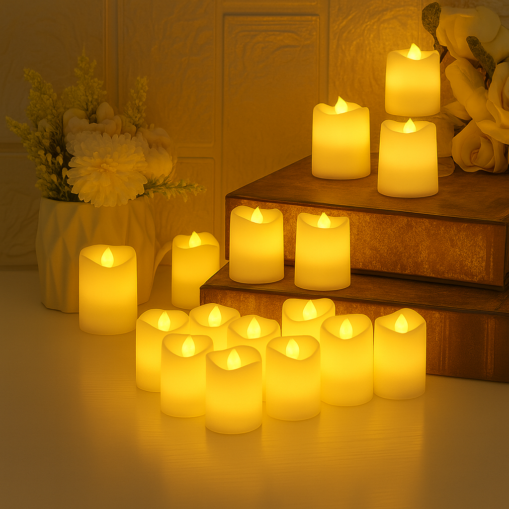 Luz y Magia: Pack de 24 Velas LED 🌟 – “Transforma tu hogar en segundos”