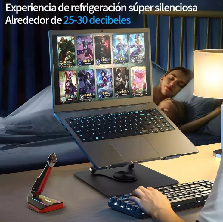 CoolStand™ Pro :🧊⚙️ Soporte con ventilador que cuida tu laptop y tu postura