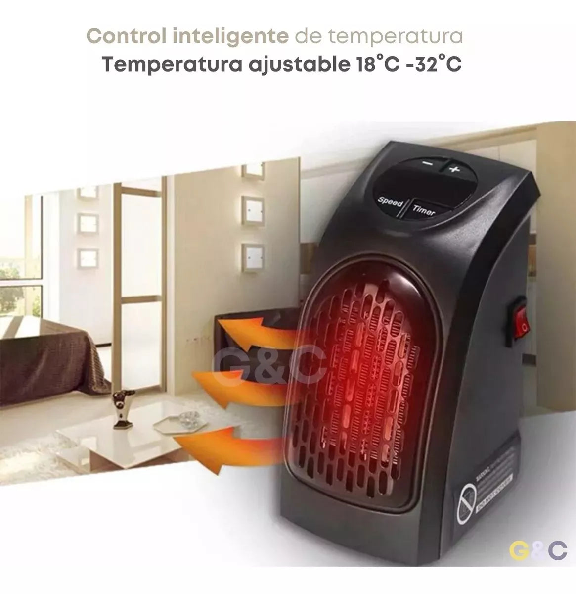 Calefactor eléctrico Portatil 🌡️🏠 Handy Hater 400W