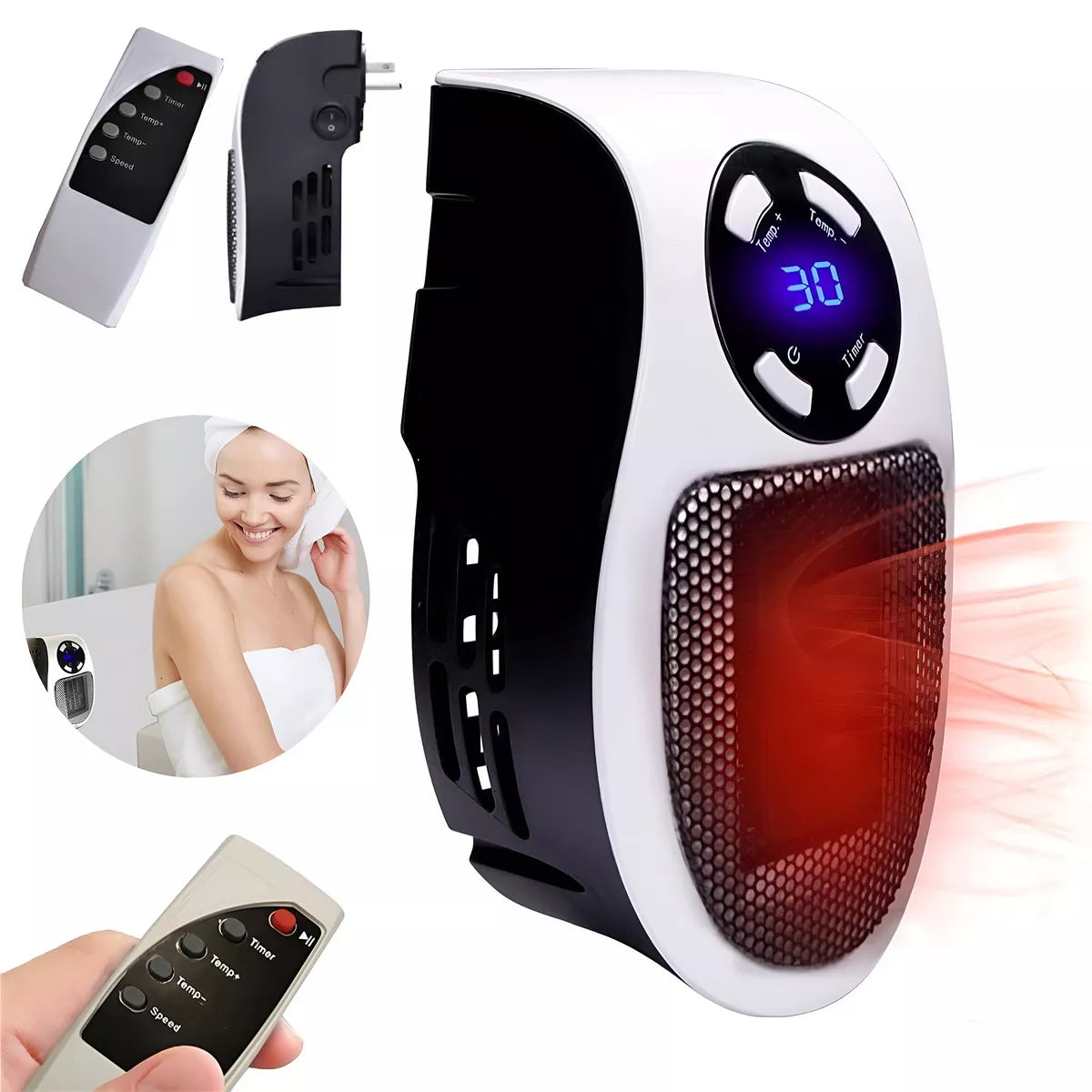 Calefactor con CONTROL REMOTO 🖲️ 500W🌡️ Portable Heater