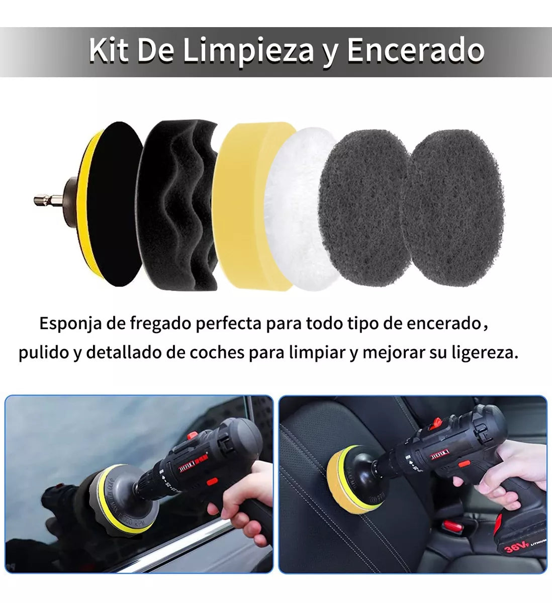 KIT de limpieza profesional para AUTO – 23 PIEZAS para un acabado impecable