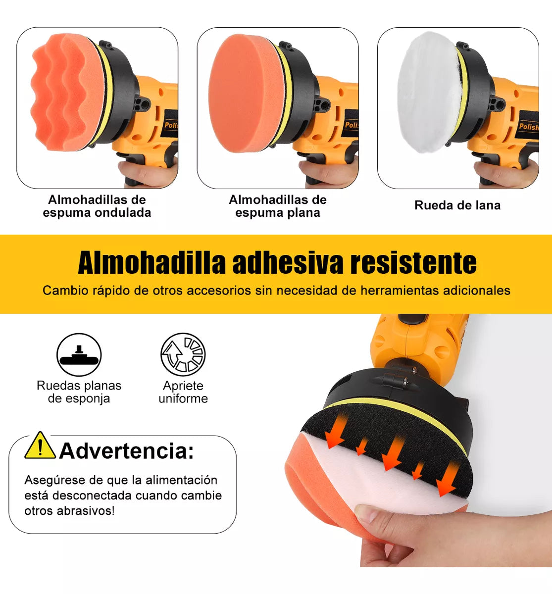 Pulidora eléctrica para AUTO 700W – Acabado profesional en minutos