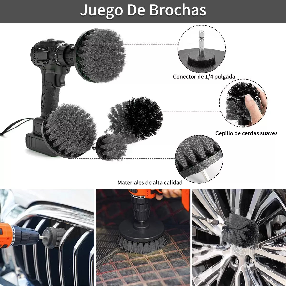 KIT de limpieza profesional para AUTO – 23 PIEZAS para un acabado impecable