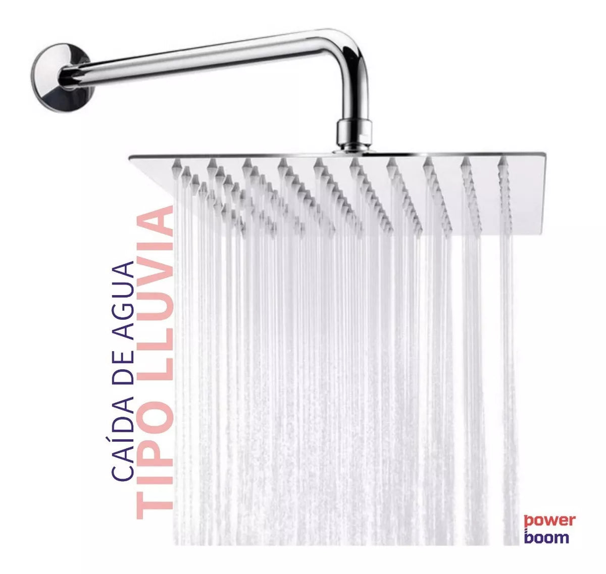 Regadera Cuadrada Tipo Lluvia 🚿 ACERO INOXIDABLE💦
