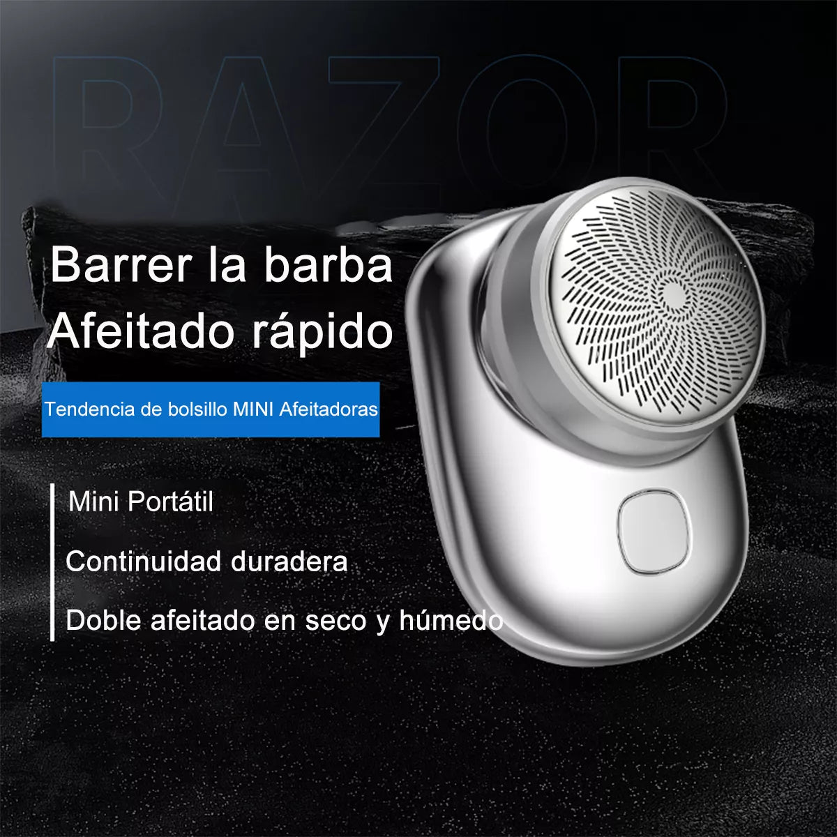 Afeitadora RECARGABLE 💈 Portátil Lavable Inalámbrica Usb