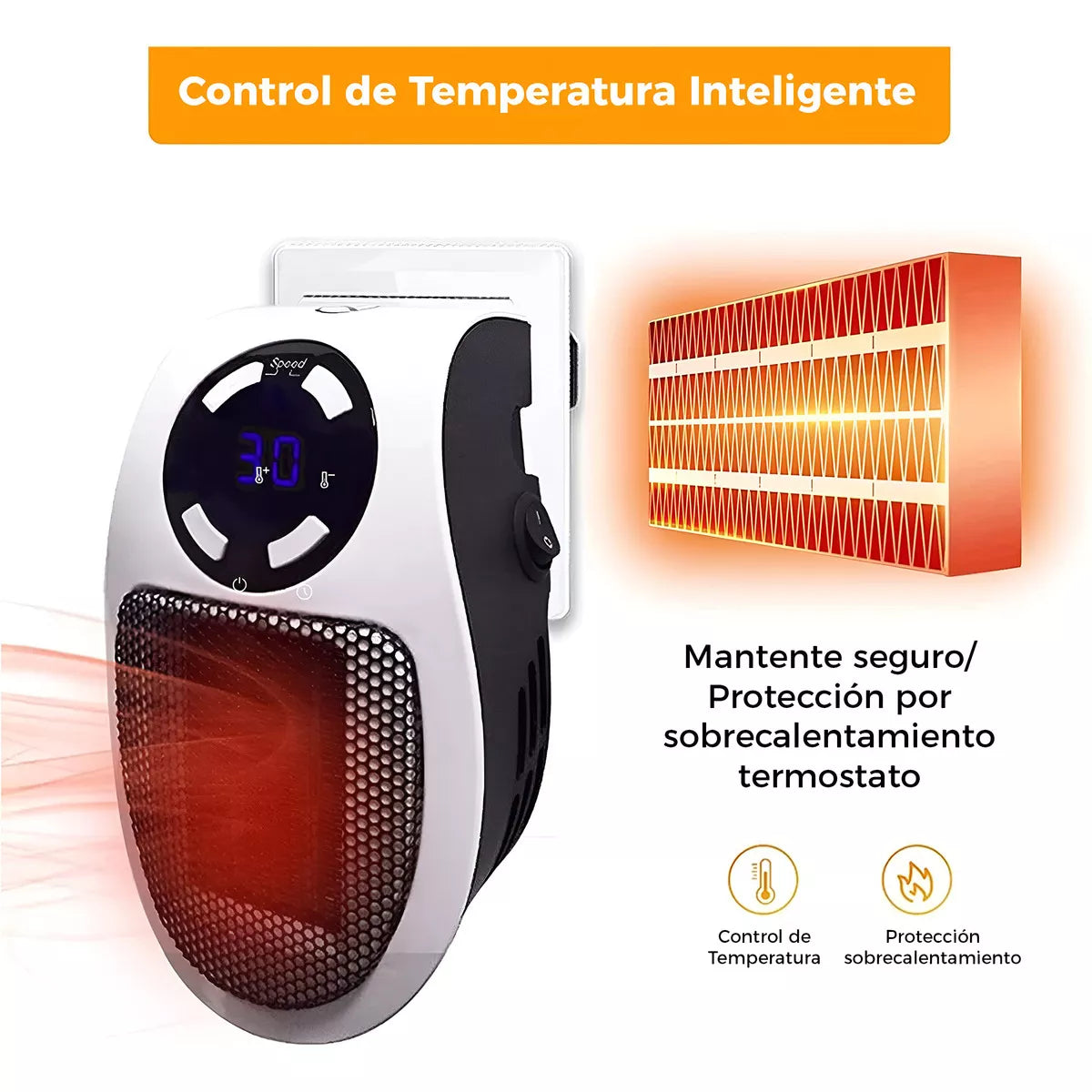 Calefactor con CONTROL REMOTO 🖲️ 500W🌡️ Portable Heater