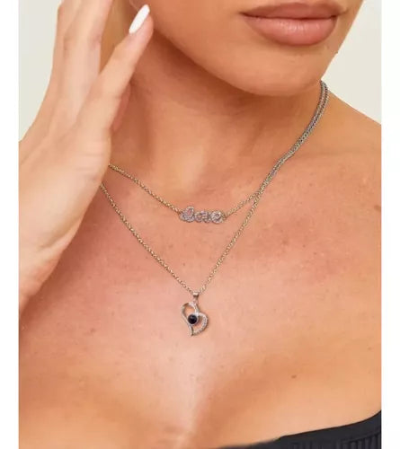 Collar De Corazón Y Flor Eterna 💖 PROMO San Valentín