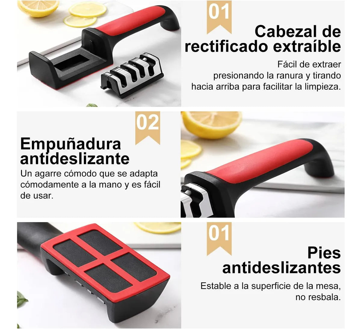 ¿Cansado/a de los cuchillos que no cortan? Fill Max Pro: afila, corta y pica en segundos.