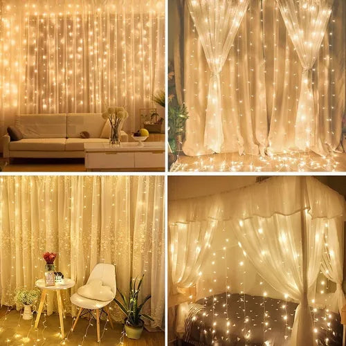 Cortinas de 300 Luces Led Decorativas