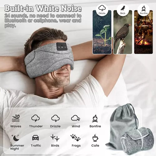 Antifaz Con Auriculares BLUETOOTH🌜 Super Suave Para Dormir