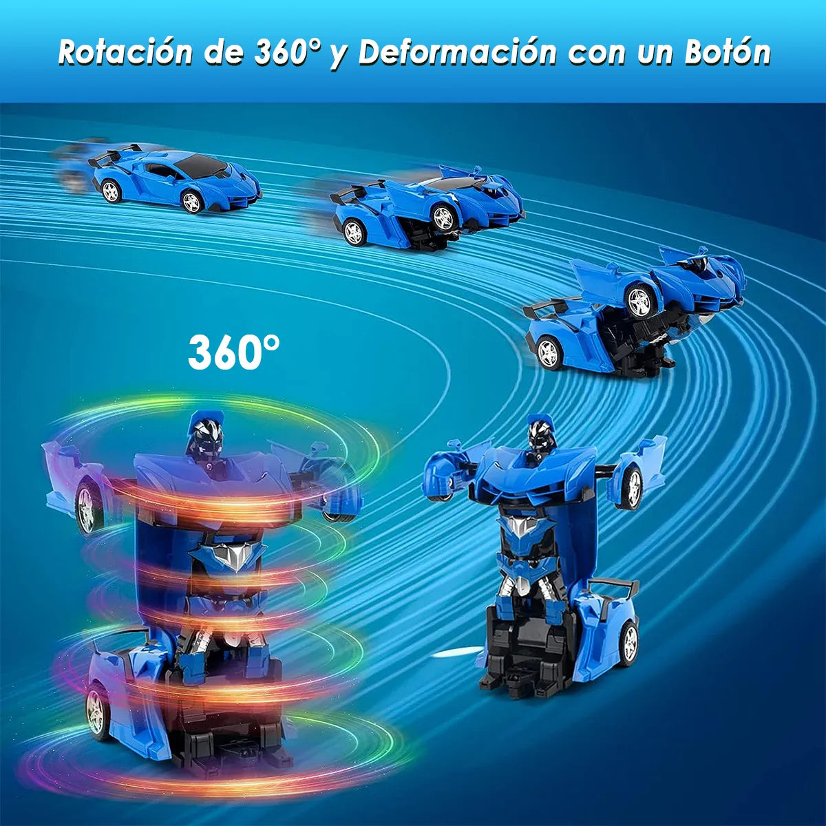 De Auto a Robot en Segundos – Juega, Corre y Gira 360°