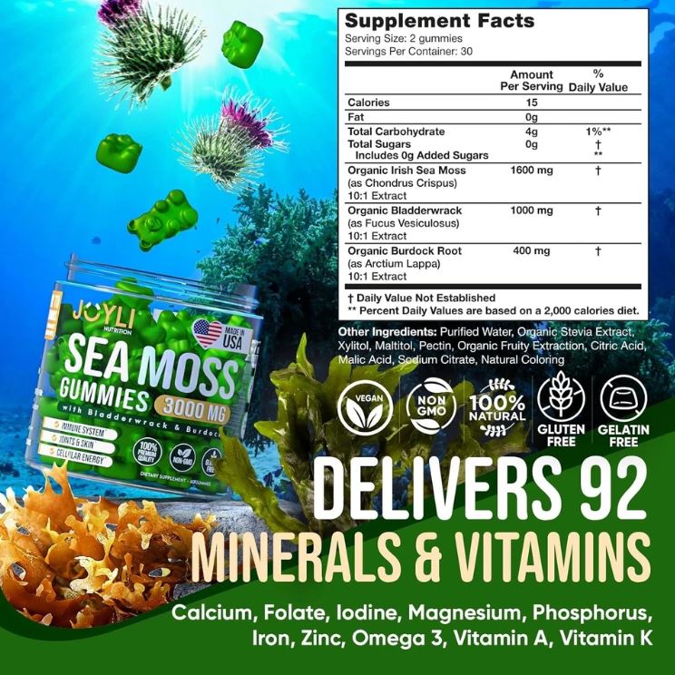 SEA MOSS Gummies:Energía natural, digestión ligera y piel radiante en cada dosis
