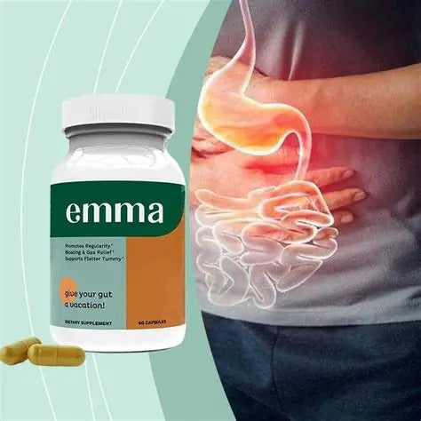 Suplemento respaldado por médicos de Emma Gut Health- 60 cápsulas-Alivio de gases e hinchazón