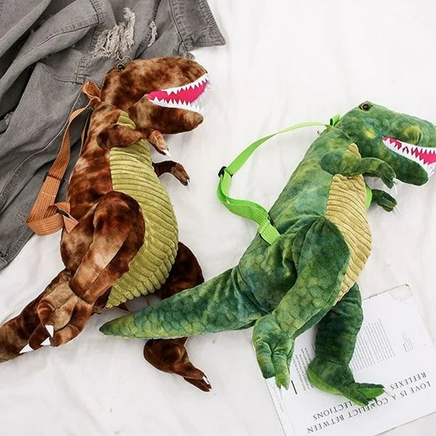 Mochila de Dinosaurio de Felpa con Luz y Sonido mochila realista de dinosaurio de peluche 3D