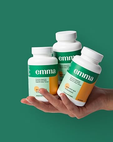 Suplemento respaldado por médicos de Emma Gut Health- 60 cápsulas-Alivio de gases e hinchazón