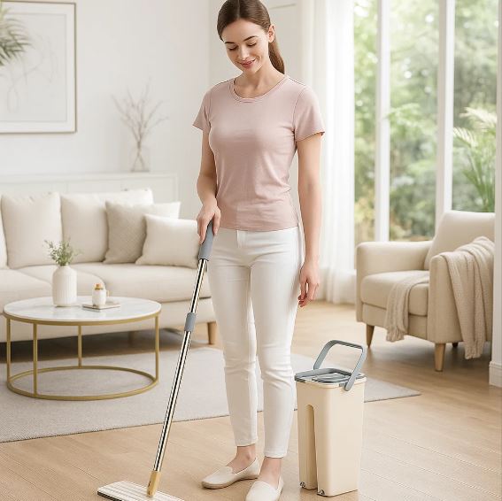 Mop Mágico 360° UltraClean™:Sin Esfuerzo, Sin Dolor: Adiós a Agacharte