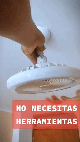 Ventilador + Luz Led FOCO ⚡ Silencioso y Moderno 3 Modos!