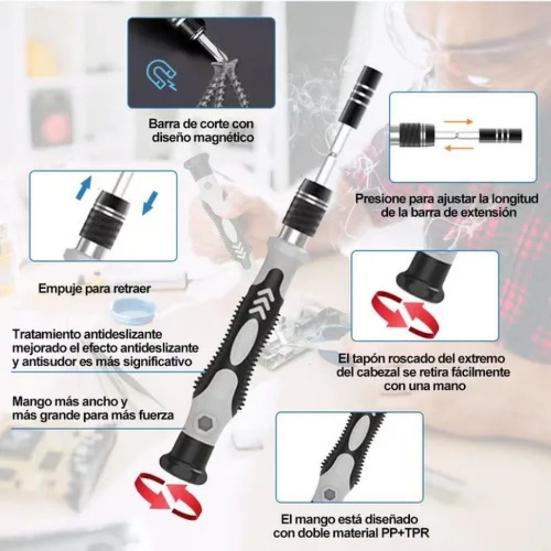 Juego De Destornilladores Y Atornilladores De Precisión 115 En 1, Herramientas De Reparación De Bricolaje, Kit De Puntas De Destornillador Magnético Pequeño, Mini Herramienta Profesional Extraíble Para Teléfonos