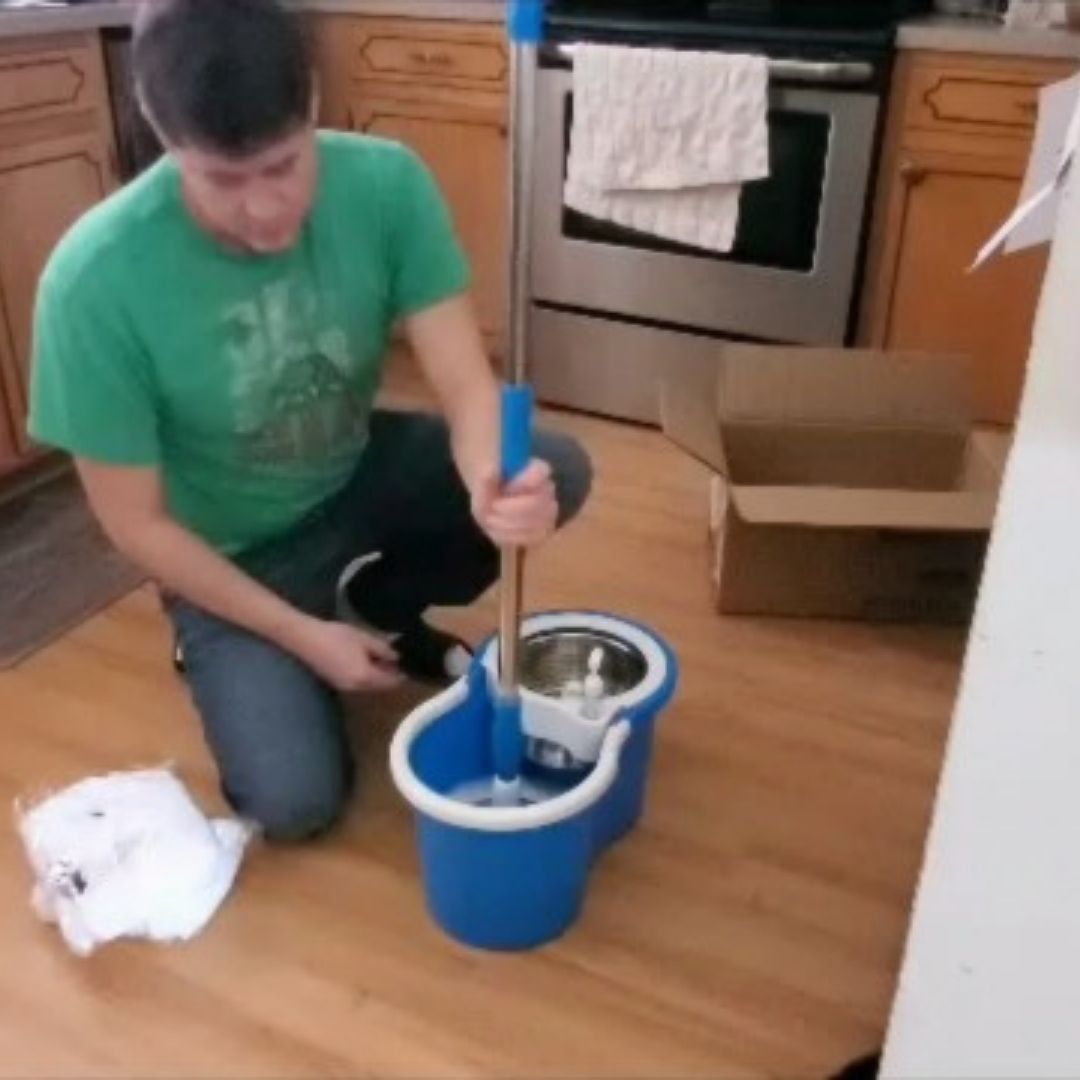 Trapeador Giratorio De 360 °, Trapeador Automático Con Cubeta, conjunto Completo De Limpieza