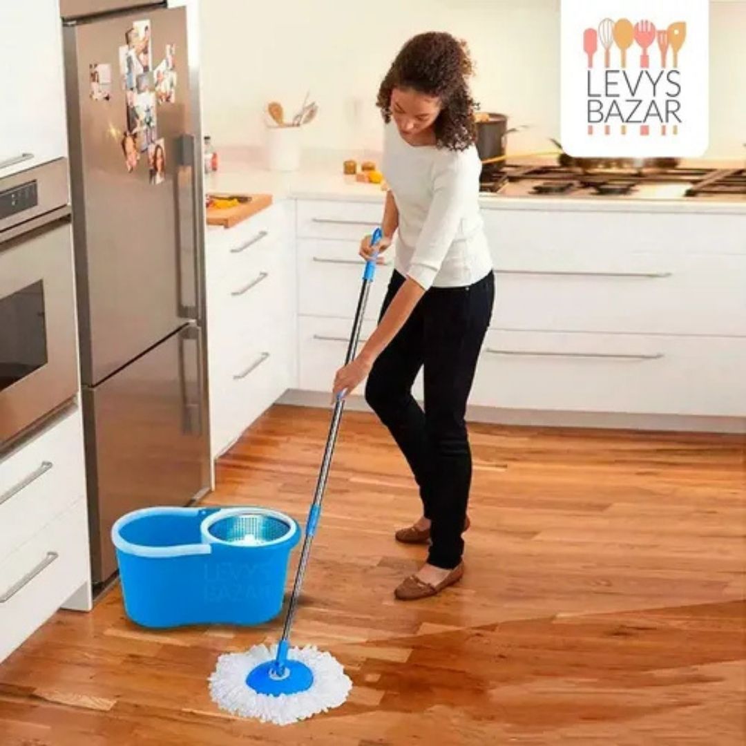 Trapeador Giratorio De 360 °, Trapeador Automático Con Cubeta, conjunto Completo De Limpieza