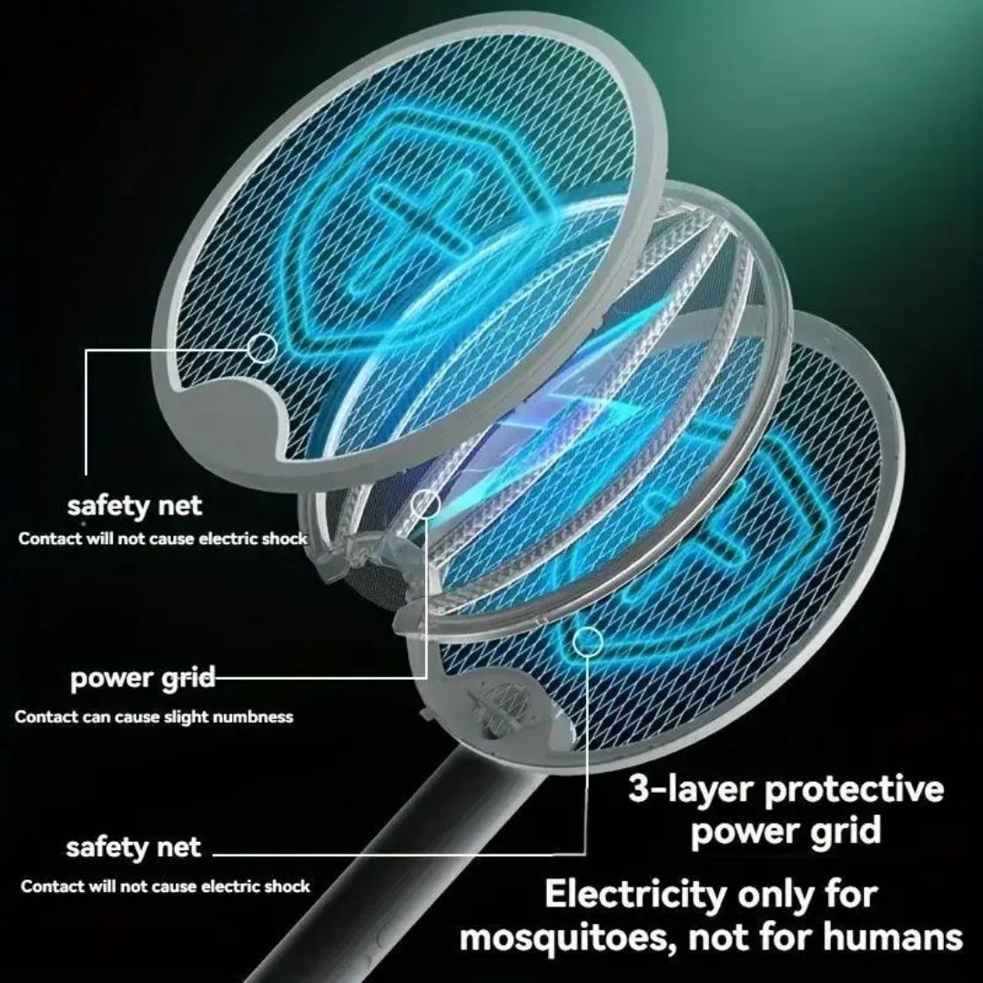 Matamoscas Eléctricos Plegables, Dispositivos Portátiles para Insectos con Función de Atracción de Luz Morada