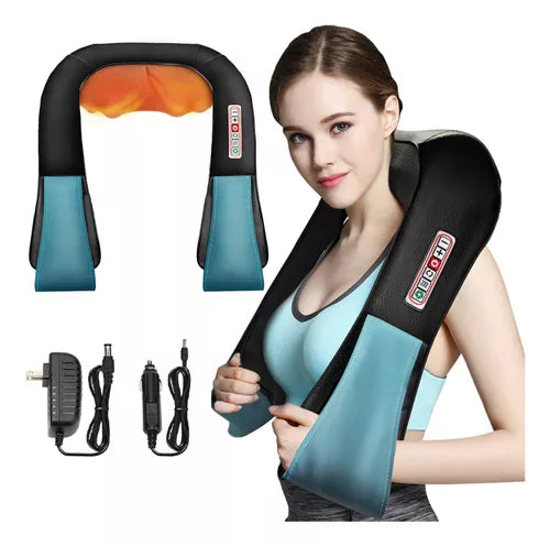 5 En 1 Masajeador Eléctrico Cuello Hombro Calor 3 Velocidades💆♀️