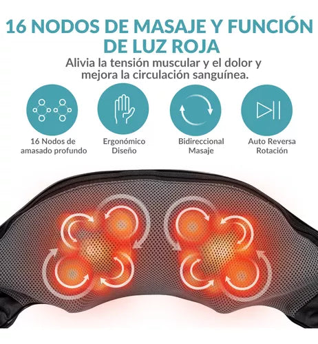 5 En 1 Masajeador Eléctrico Cuello Hombro Calor 3 Velocidades💆♀️